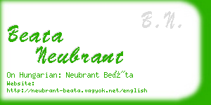 beata neubrant business card